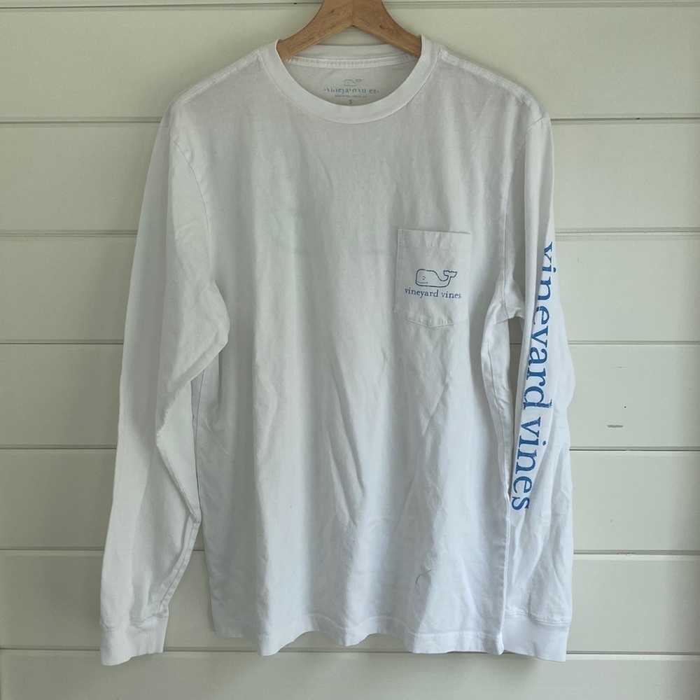 Vineyard Vines Green Cotton Long Sleeve Logo Tee | Unisex | Excellent Condition